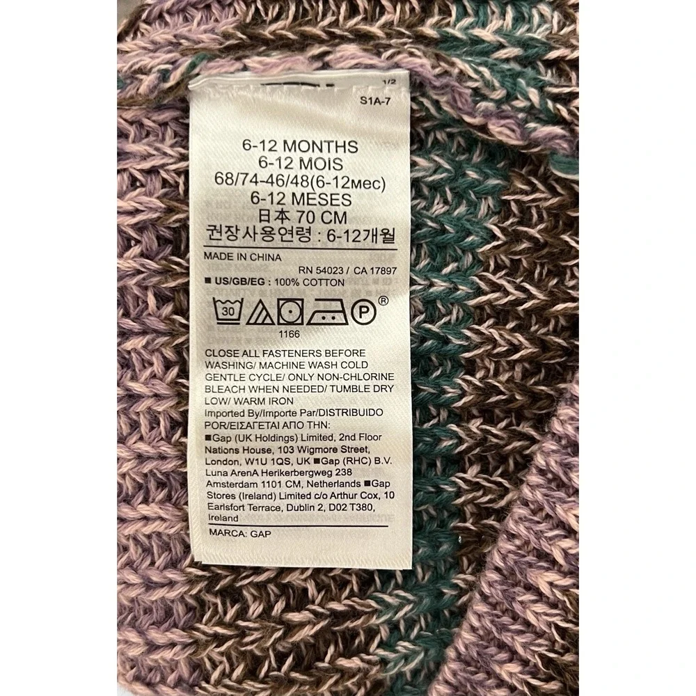 Baby Gap Shaker Stitch Chunky Knit Sweater Dress Infant Girl Sz 6-12 Months New